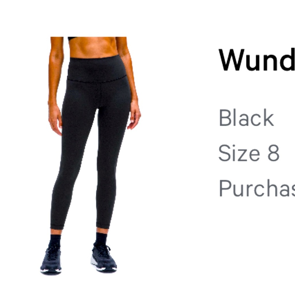 Lululemon Wunder Train Black Leggings